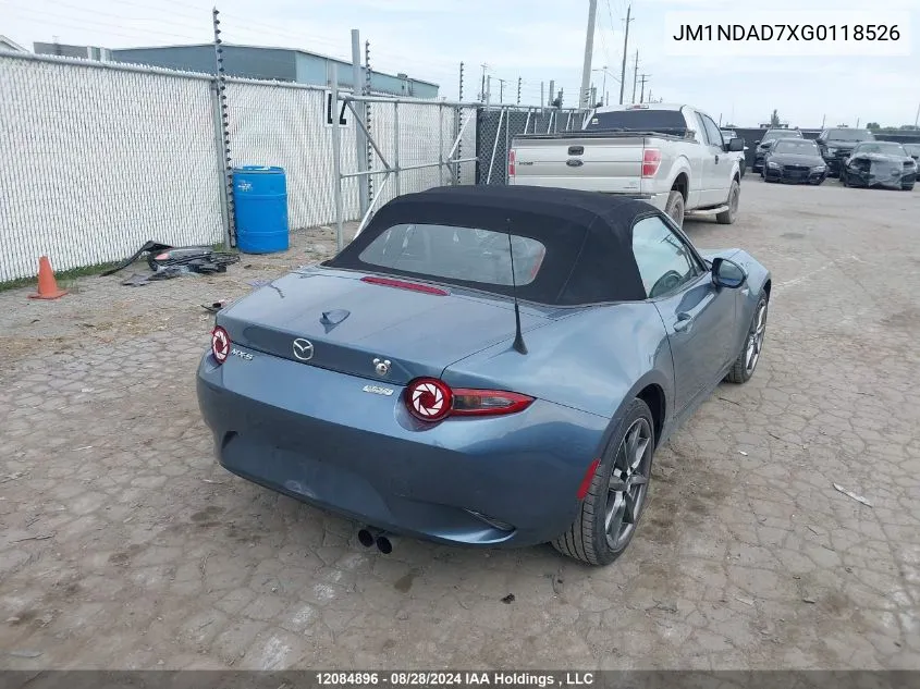 2016 Mazda Mx-5 VIN: JM1NDAD7XG0118526 Lot: 12084896