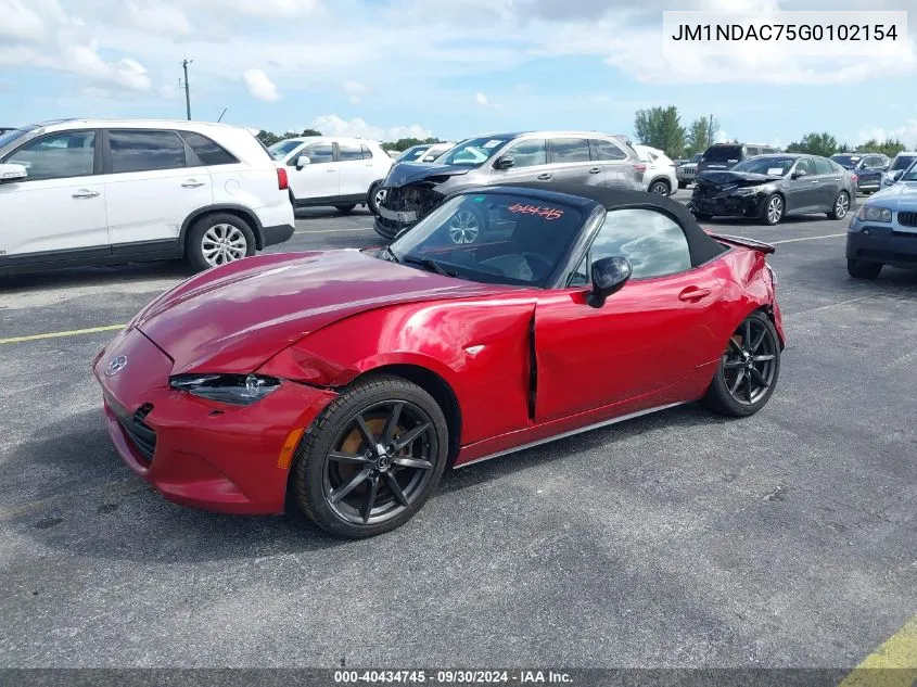 2016 Mazda Mx-5 Miata Club VIN: JM1NDAC75G0102154 Lot: 40434745