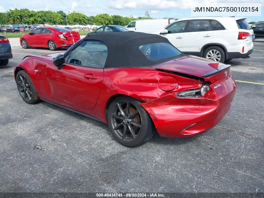 2016 Mazda Mx-5 Miata Club VIN: JM1NDAC75G0102154 Lot: 40434745