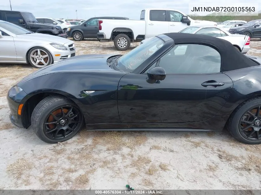 2016 Mazda Mx-5 Miata Sport VIN: JM1NDAB72G0105563 Lot: 40576304