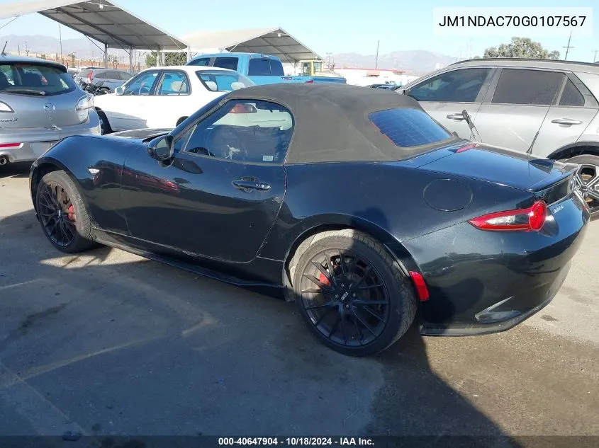 2016 Mazda Mx-5 Miata Club VIN: JM1NDAC70G0107567 Lot: 40647904