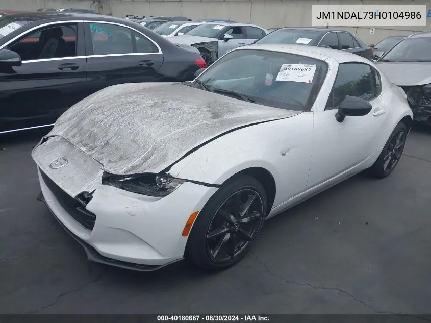 2017 Mazda Mx-5 Miata Rf Club VIN: JM1NDAL73H0104986 Lot: 40180687