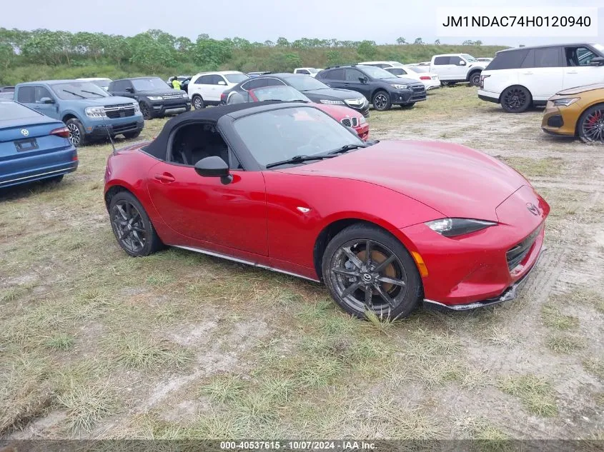 2017 Mazda Mx-5 Miata Club VIN: JM1NDAC74H0120940 Lot: 40537615