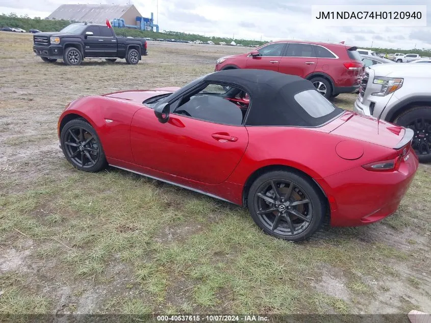 2017 Mazda Mx-5 Miata Club VIN: JM1NDAC74H0120940 Lot: 40537615