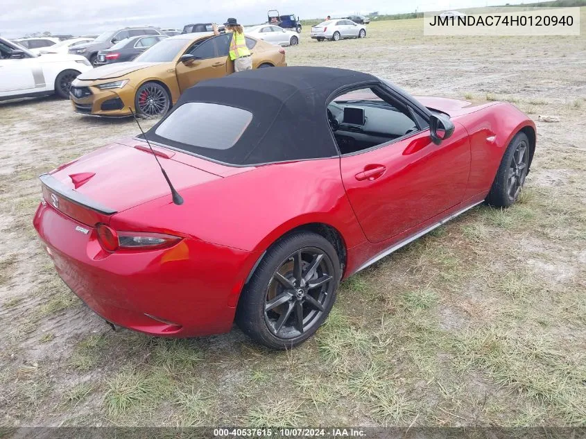 2017 Mazda Mx-5 Miata Club VIN: JM1NDAC74H0120940 Lot: 40537615