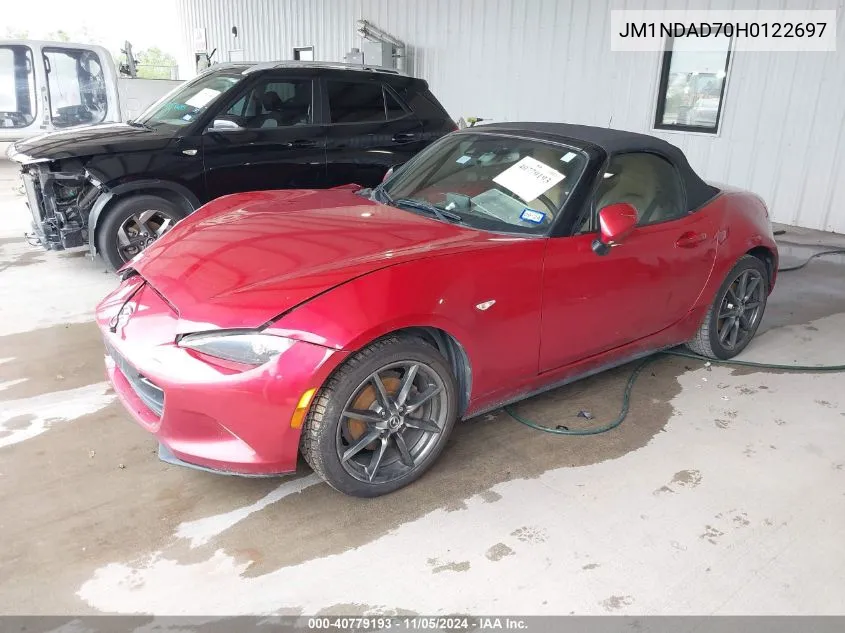 2017 Mazda Mx-5 Miata Grand Touring VIN: JM1NDAD70H0122697 Lot: 40779193