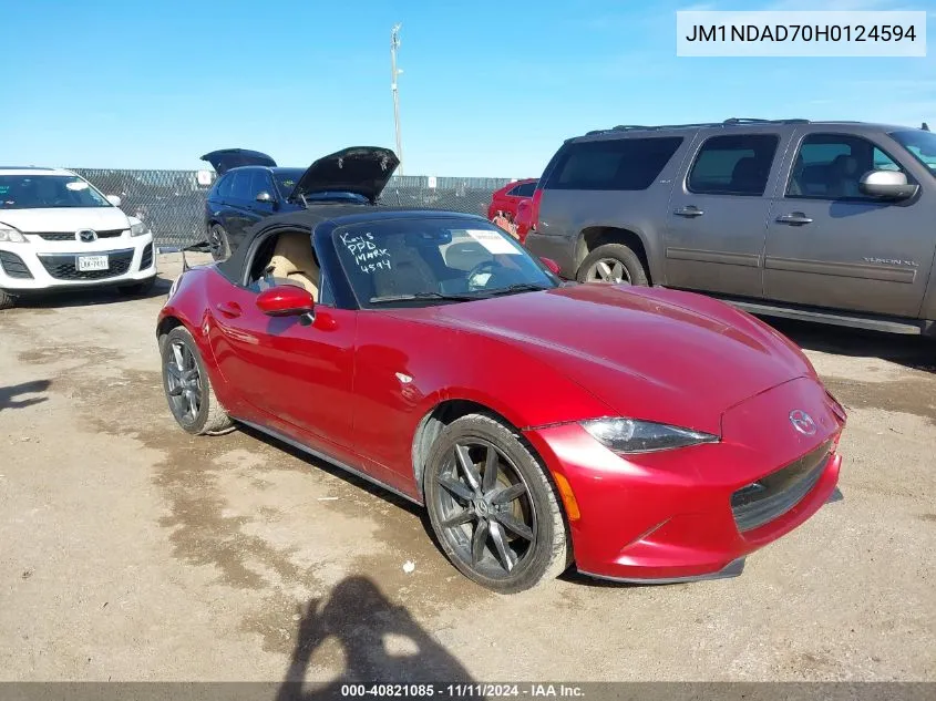 2017 Mazda Mx-5 Miata Grand Touring VIN: JM1NDAD70H0124594 Lot: 40821085