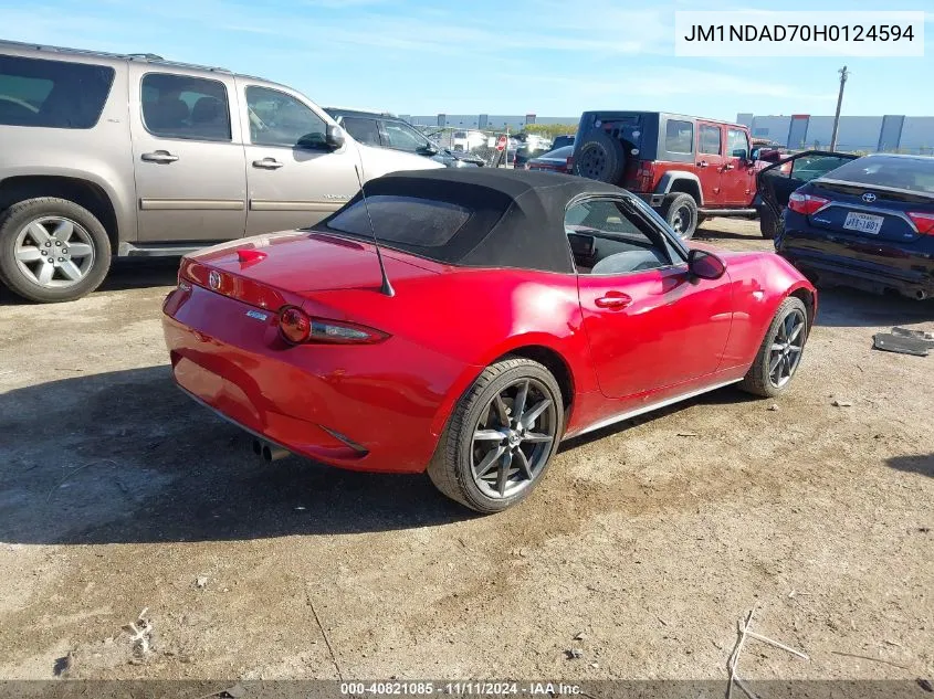 2017 Mazda Mx-5 Miata Grand Touring VIN: JM1NDAD70H0124594 Lot: 40821085