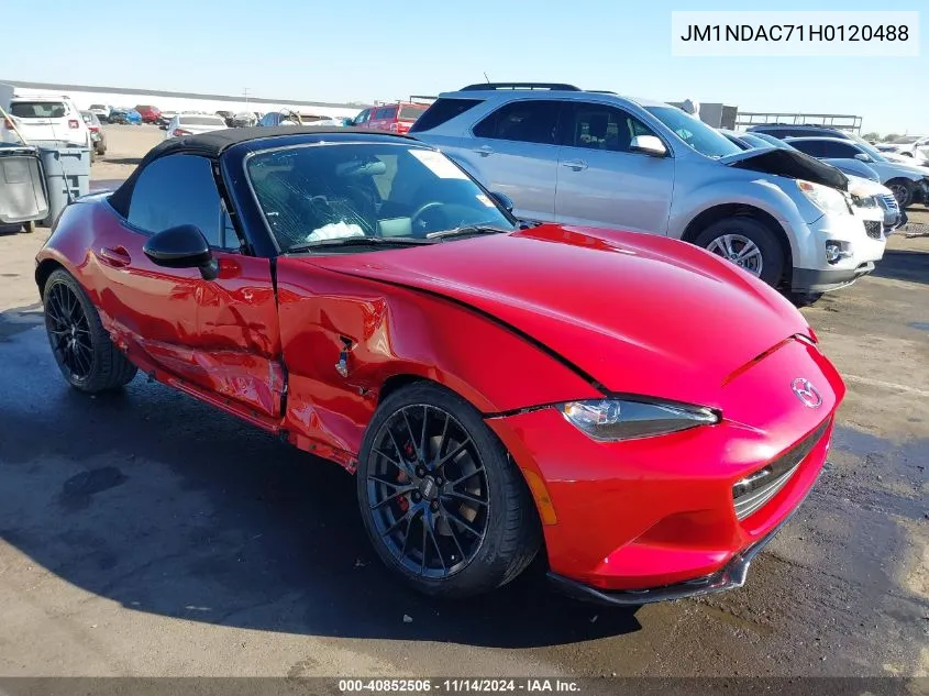 2017 Mazda Mx-5 Miata Club VIN: JM1NDAC71H0120488 Lot: 40852506