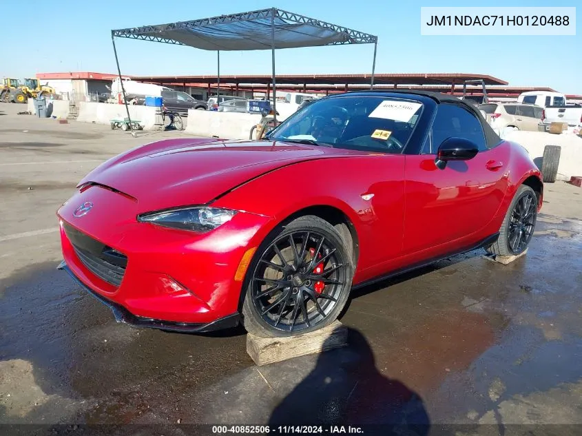 2017 Mazda Mx-5 Miata Club VIN: JM1NDAC71H0120488 Lot: 40852506