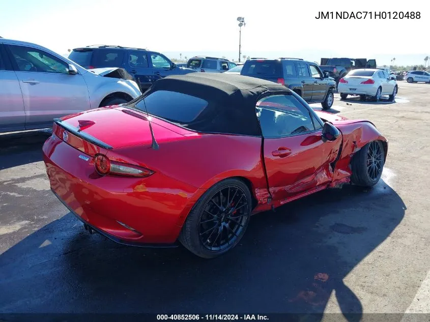 2017 Mazda Mx-5 Miata Club VIN: JM1NDAC71H0120488 Lot: 40852506