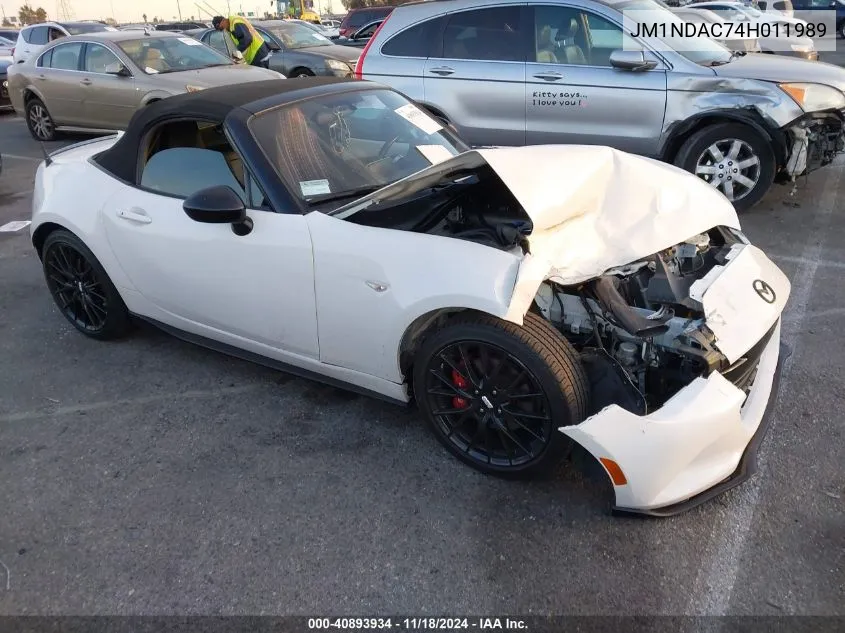 2017 Mazda Mx-5 Miata Club VIN: JM1NDAC74H011989 Lot: 40893934