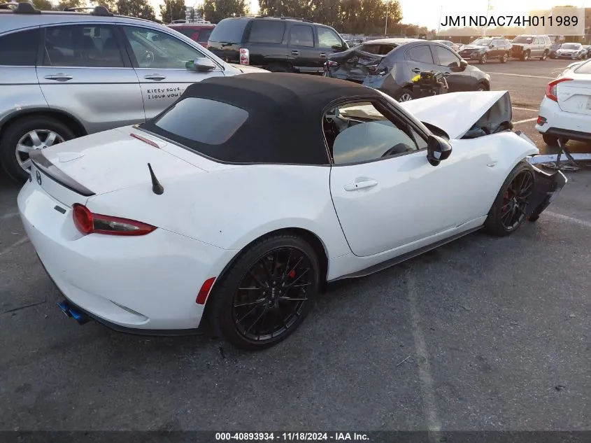 2017 Mazda Mx-5 Miata Club VIN: JM1NDAC74H011989 Lot: 40893934