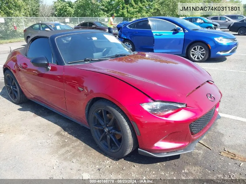 2019 Mazda Mx-5 Miata Club VIN: JM1NDAC74K0311801 Lot: 40168778