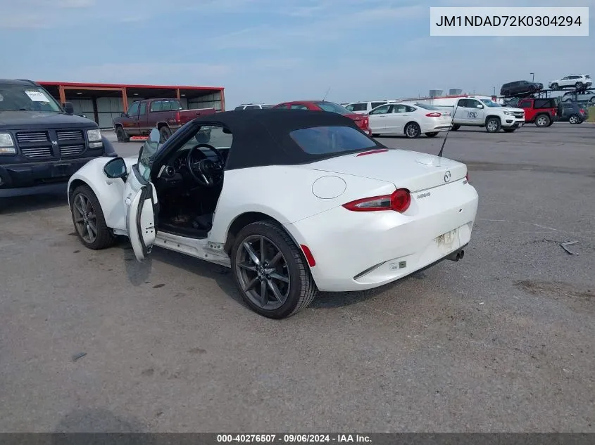 2019 Mazda Mx-5 Miata Grand Touring VIN: JM1NDAD72K0304294 Lot: 40276507