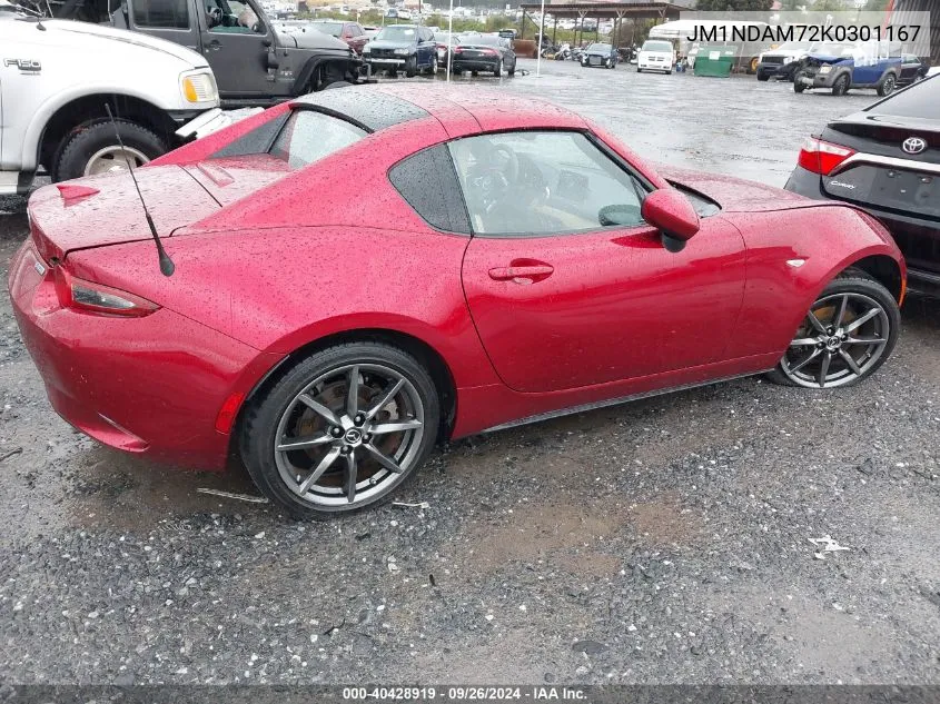 2019 Mazda Mx-5 Miata Rf Grand Touring VIN: JM1NDAM72K0301167 Lot: 40428919