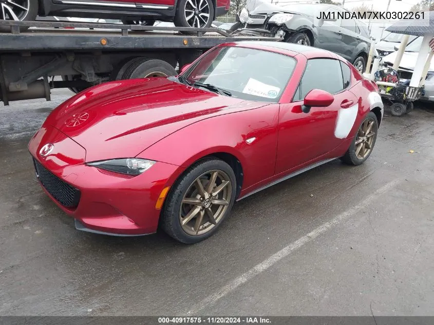 2019 Mazda Mx-5 Miata Rf Grand Touring VIN: JM1NDAM7XK0302261 Lot: 40917575