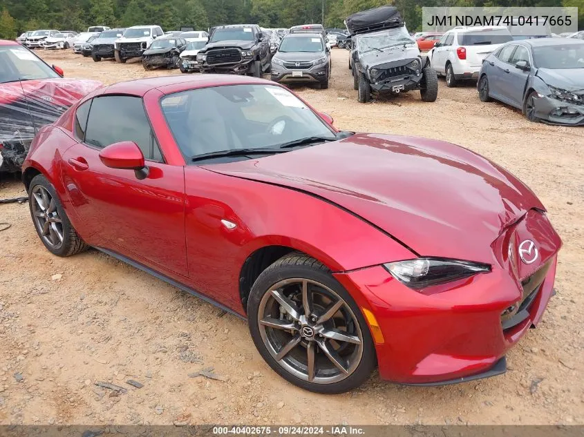 2020 Mazda Mx-5 Miata Rf Grand Touring VIN: JM1NDAM74L0417665 Lot: 40402675