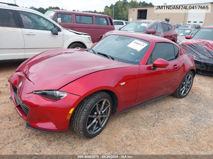 2020 Mazda Mx-5 Miata Rf Grand Touring VIN: JM1NDAM74L0417665 Lot: 40402675