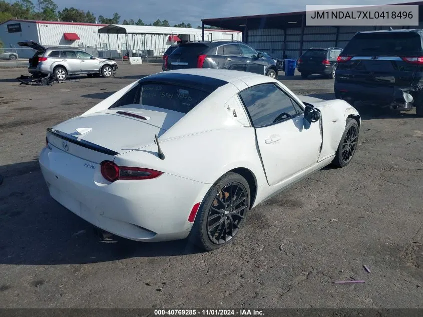 2020 Mazda Mx-5 Miata Rf Club VIN: JM1NDAL7XL0418496 Lot: 40769285