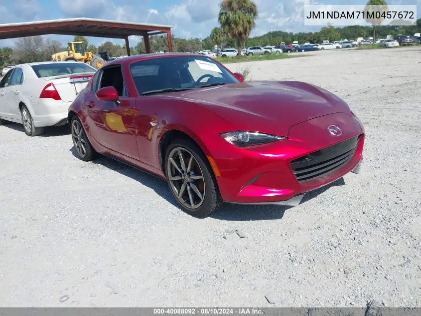 2021 Mazda Mx-5 Miata Rf Grand Touring VIN: JM1NDAM71M0457672 Lot: 40088092