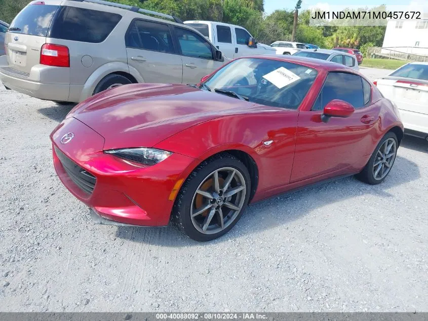 2021 Mazda Mx-5 Miata Rf Grand Touring VIN: JM1NDAM71M0457672 Lot: 40088092