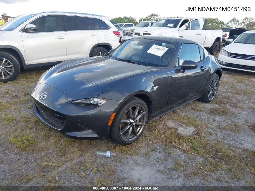 2021 Mazda Mx-5 Miata Rf Grand Touring VIN: JM1NDAM74M0451493 Lot: 40505307