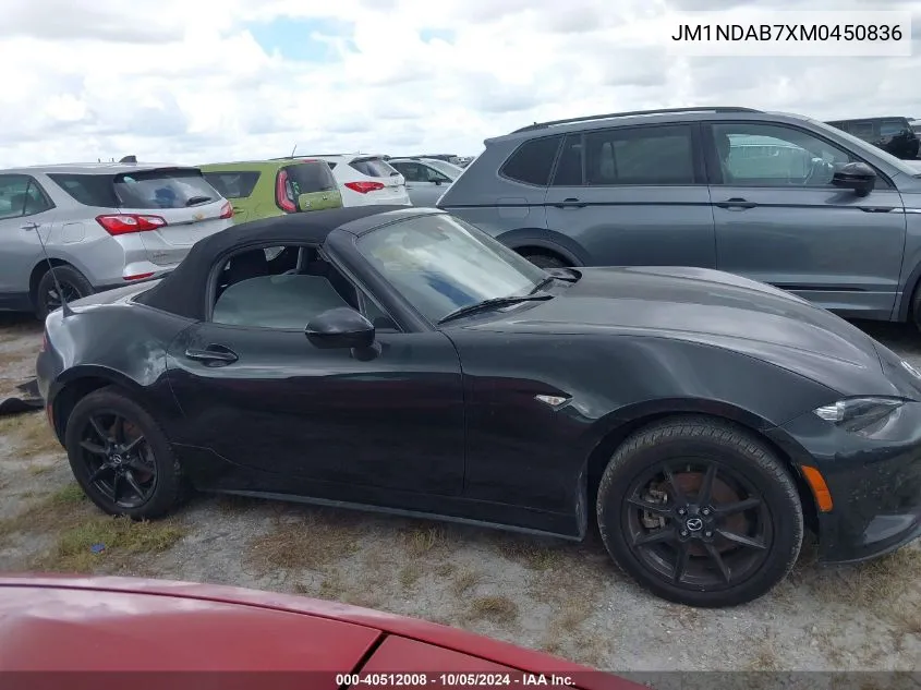 2021 Mazda Mx-5 Miata Sport VIN: JM1NDAB7XM0450836 Lot: 40512008