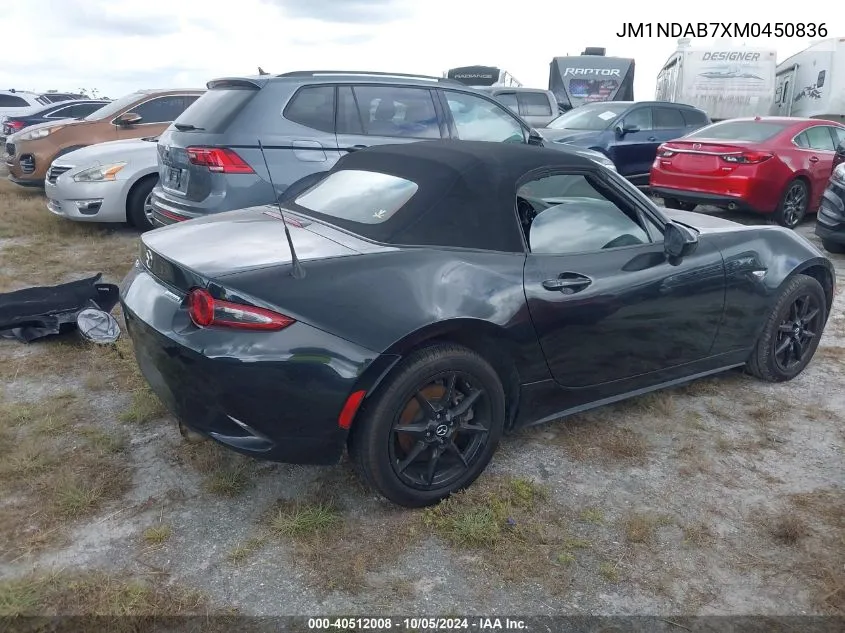 2021 Mazda Mx-5 Miata Sport VIN: JM1NDAB7XM0450836 Lot: 40512008