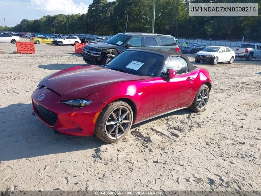 2022 Mazda Mx-5 Miata Grand Touring VIN: JM1NDAD7XN0508216 Lot: 40506066