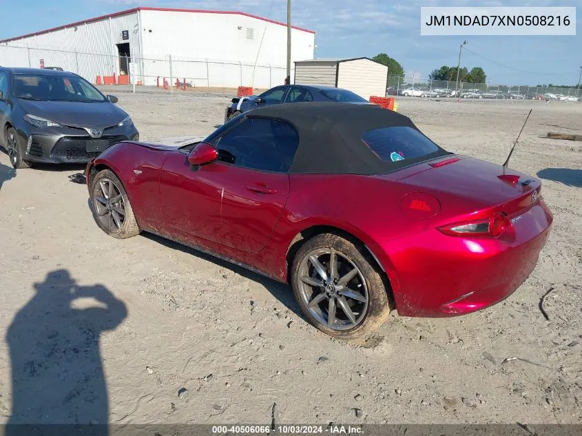 2022 Mazda Mx-5 Miata Grand Touring VIN: JM1NDAD7XN0508216 Lot: 40506066