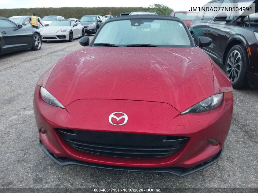 2022 Mazda Mx-5 Miata Club VIN: JM1NDAC77N0504996 Lot: 40517157