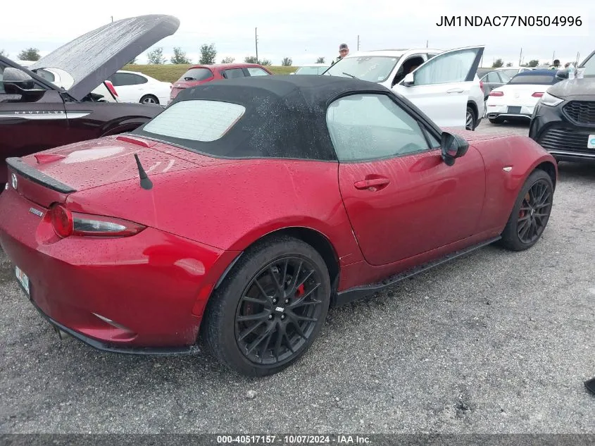 2022 Mazda Mx-5 Miata Club VIN: JM1NDAC77N0504996 Lot: 40517157