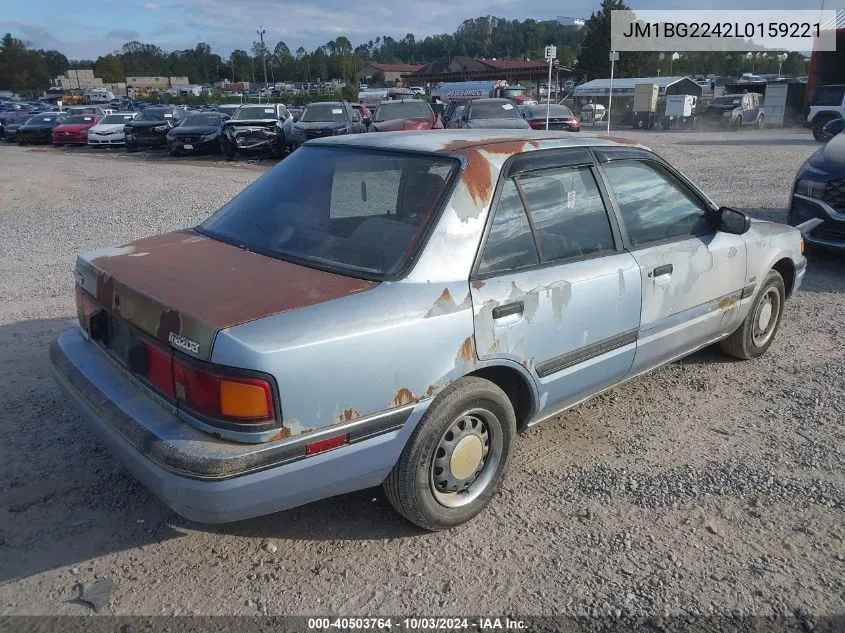 1990 Mazda Protege Se VIN: JM1BG2242L0159221 Lot: 40503764