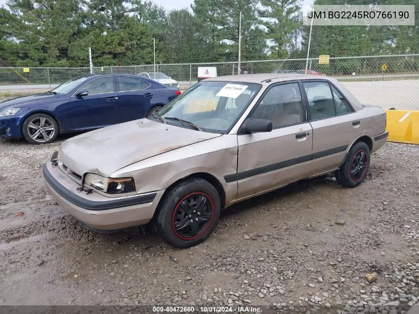 1994 Mazda Protege VIN: JM1BG2245RO766190 Lot: 40472660