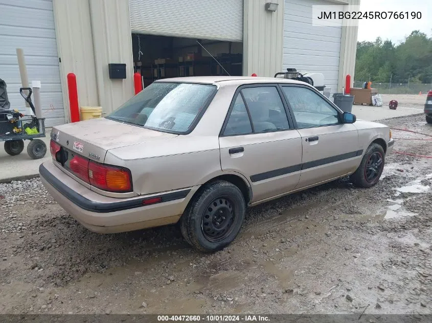 1994 Mazda Protege VIN: JM1BG2245RO766190 Lot: 40472660