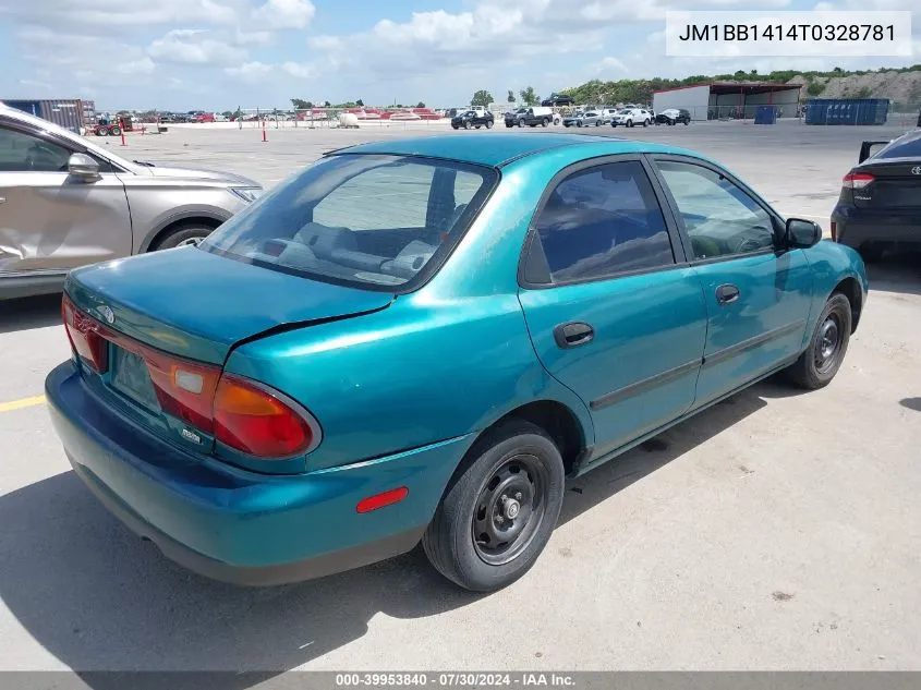 1996 Mazda Protege Dx/Lx/Es VIN: JM1BB1414T0328781 Lot: 39953840