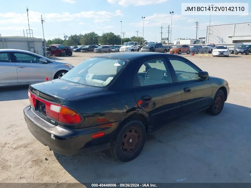 1997 Mazda Protege Dx/Lx/Es VIN: JM1BC1412V0142110 Lot: 40449006