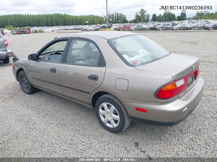 1998 Mazda Protege Dx/Lx VIN: JM1BC1413W0236093 Lot: 40091581