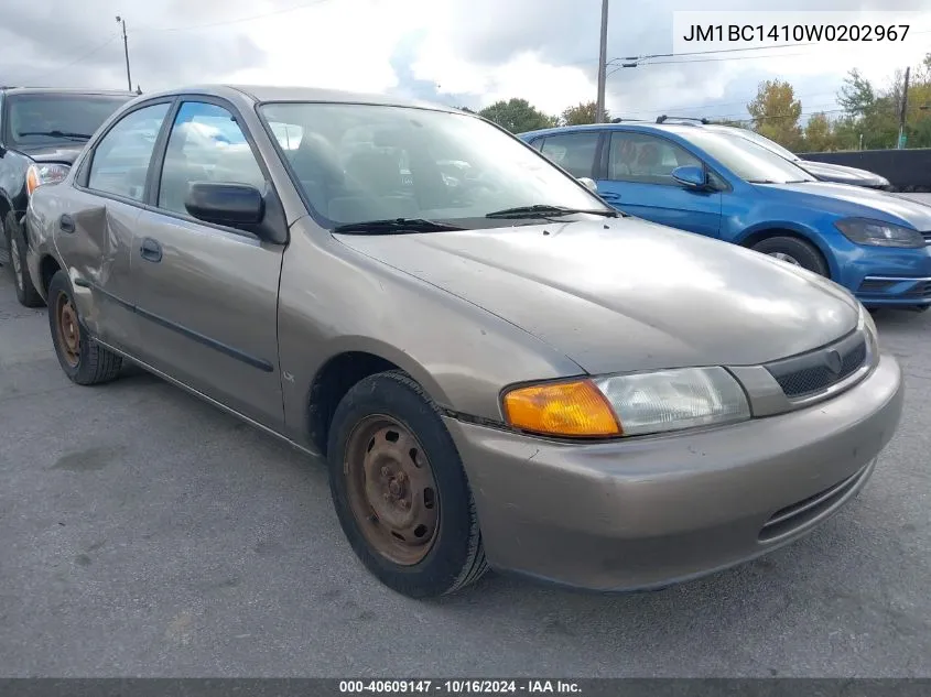 1998 Mazda Protege Dx/Lx VIN: JM1BC1410W0202967 Lot: 40609147