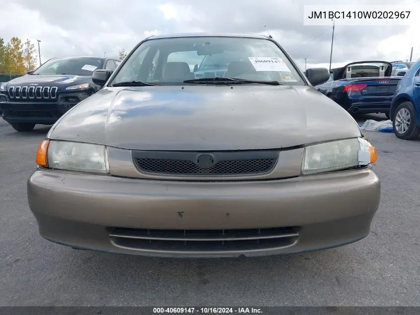 1998 Mazda Protege Dx/Lx VIN: JM1BC1410W0202967 Lot: 40609147