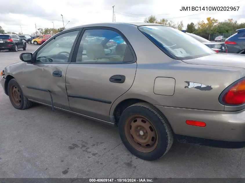 1998 Mazda Protege Dx/Lx VIN: JM1BC1410W0202967 Lot: 40609147