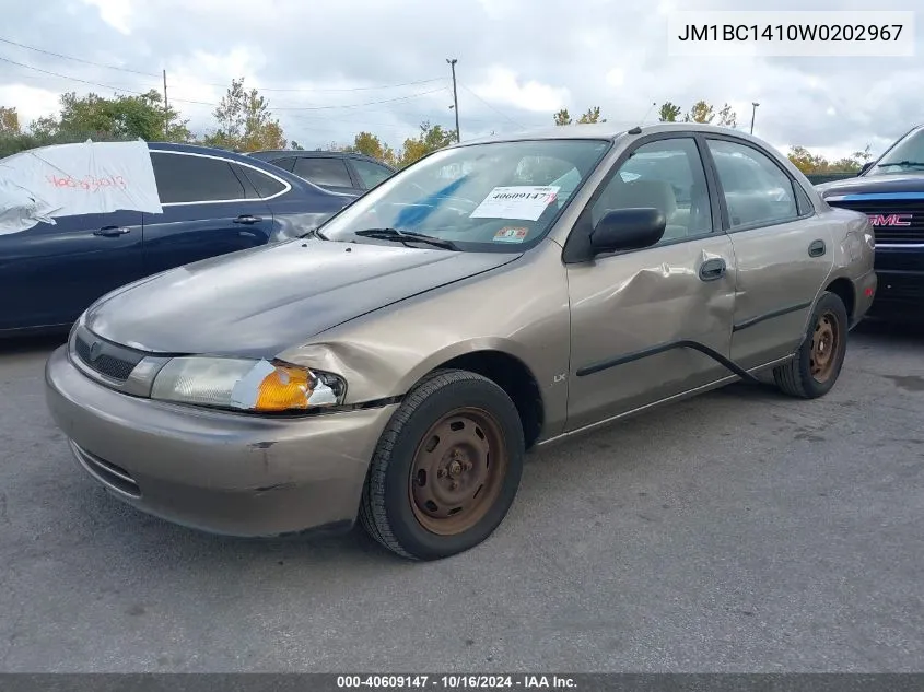 1998 Mazda Protege Dx/Lx VIN: JM1BC1410W0202967 Lot: 40609147