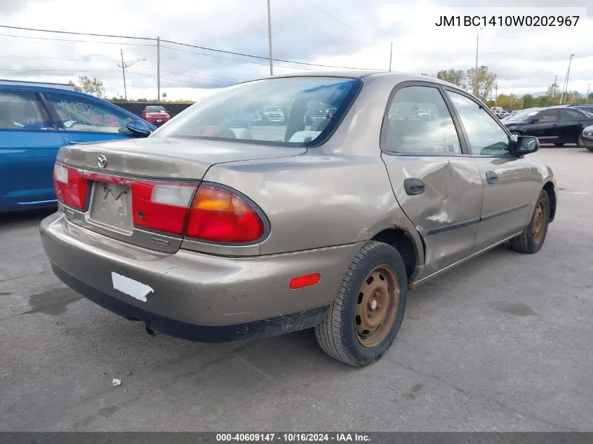 1998 Mazda Protege Dx/Lx VIN: JM1BC1410W0202967 Lot: 40609147