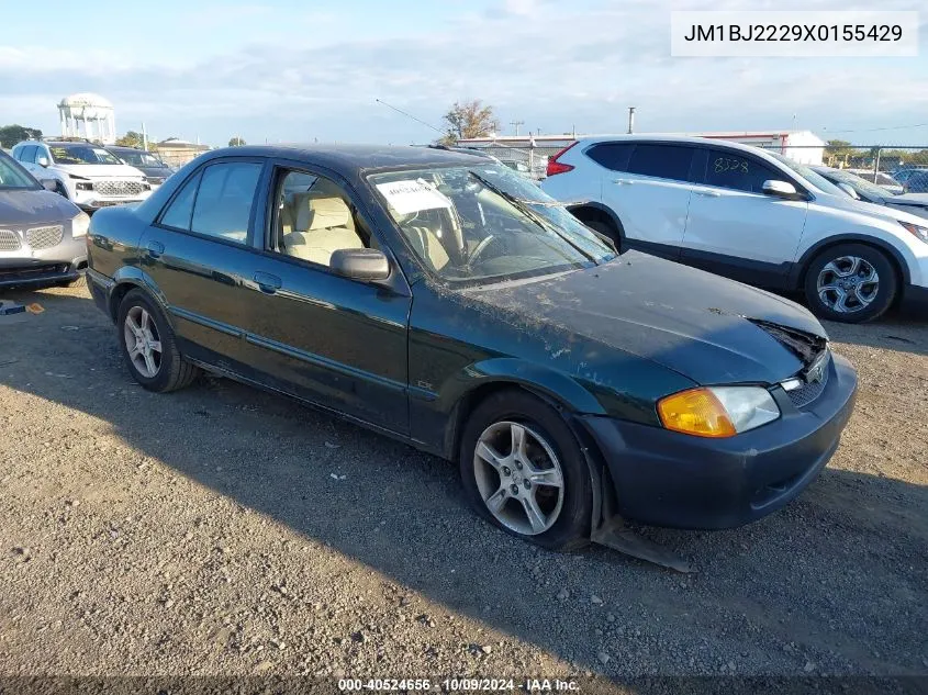 1999 Mazda Protege VIN: JM1BJ2229X0155429 Lot: 40524656