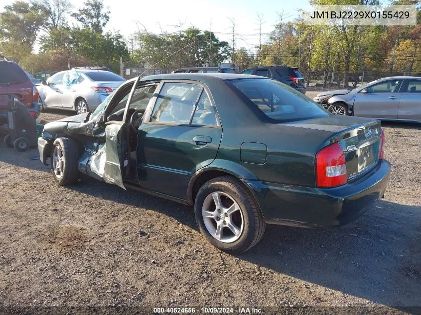 1999 Mazda Protege Dx/Lx VIN: JM1BJ2229X0155429 Lot: 40524656