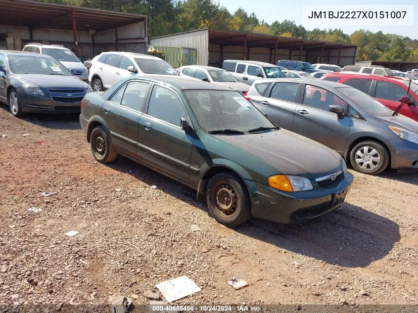 1999 Mazda Protege Dx/Lx VIN: JM1BJ2227X0151007 Lot: 40659466