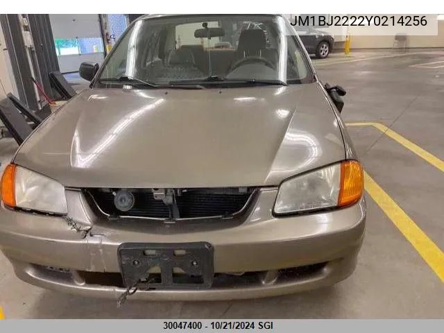 2000 Mazda Protege Dx/Lx VIN: JM1BJ2222Y0214256 Lot: 30047400