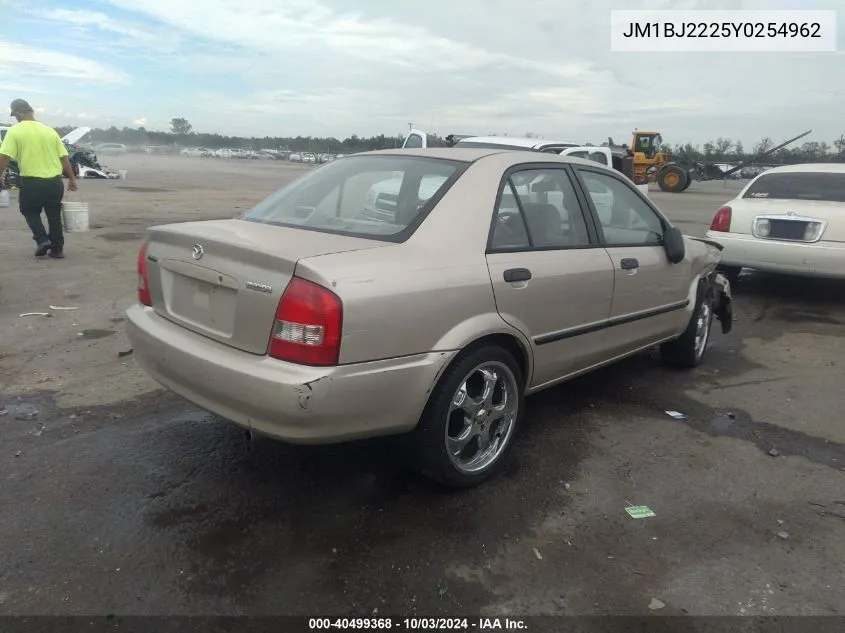 2000 Mazda Protege Dx/Lx VIN: JM1BJ2225Y0254962 Lot: 40499368