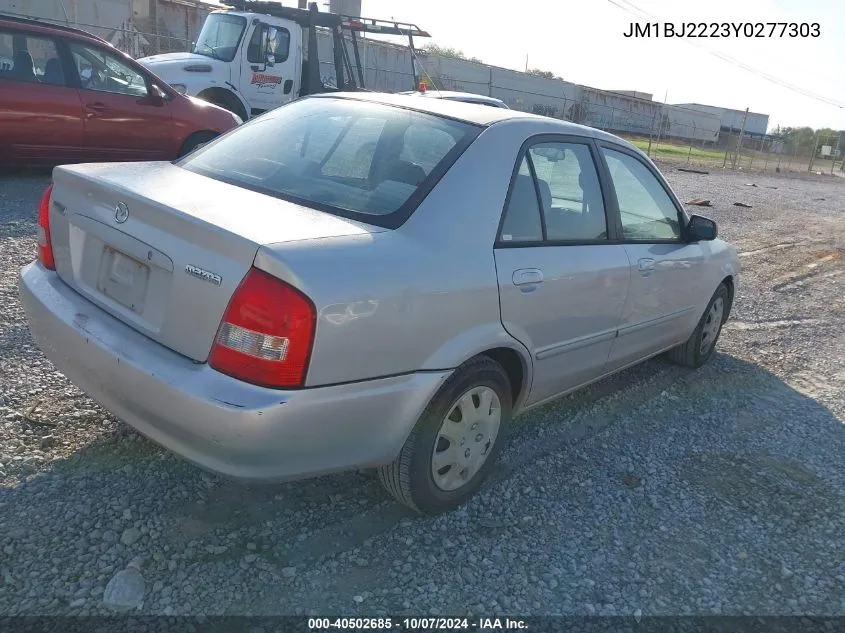 2000 Mazda Protege Dx/Lx VIN: JM1BJ2223Y0277303 Lot: 40502685